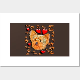 Yorkshire Terrier Dog Lover Graphic Design Yorkie Posters and Art